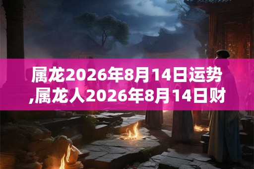 属龙2026年8月14日运势,属龙人2026年8月14日财运,生肖龙2026年8月14日运势
