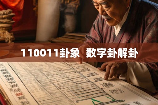 110011卦象  数字卦解卦