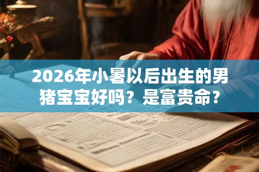 2026年小暑以后出生的男猪宝宝好吗？是富贵命？