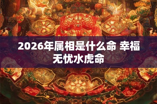 2026年属相是什么命 幸福无忧水虎命 2026年属相是什么命 幸福无忧水虎命