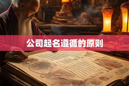 公司起名遵循的原则