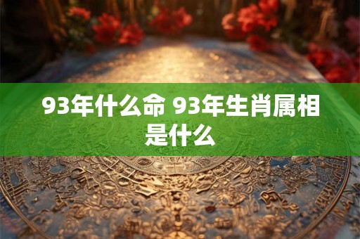 93年什么命 93年生肖属相是什么