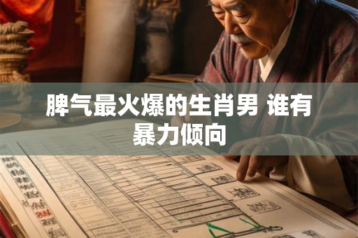 脾气最火爆的生肖男 谁有暴力倾向