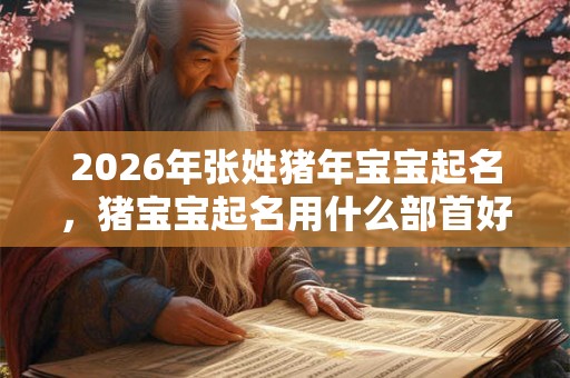 2026年张姓猪年宝宝起名，猪宝宝起名用什么部首好？