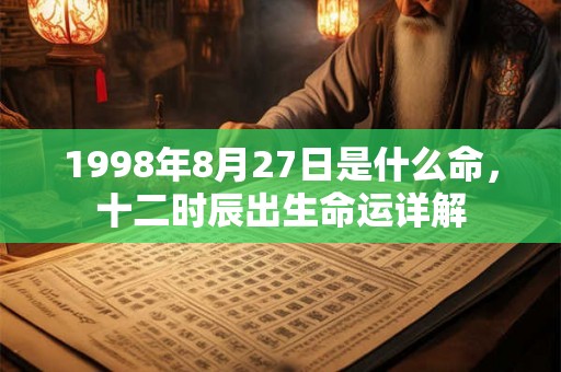 1998年8月27日是什么命，十二时辰出生命运详解