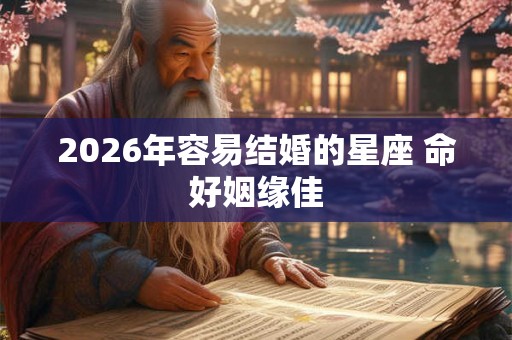 2026年容易结婚的星座 命好姻缘佳