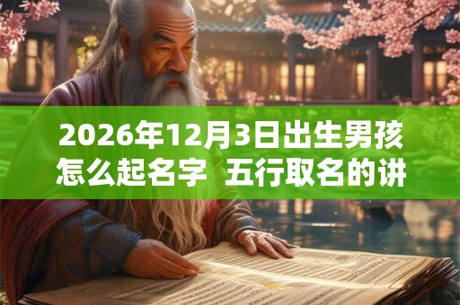 2026年12月3日出生男孩怎么起名字  五行取名的讲究