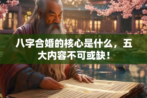 八字合婚的核心是什么，五大内容不可或缺！