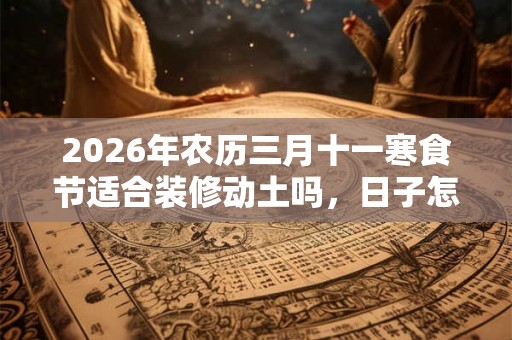 2026年农历三月十一寒食节适合装修动土吗，日子怎么样？