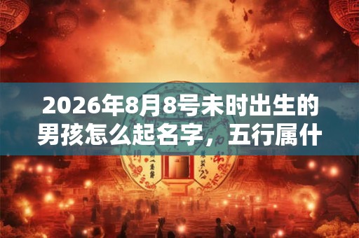 2026年8月8号未时出生的男孩怎么起名字，五行属什么