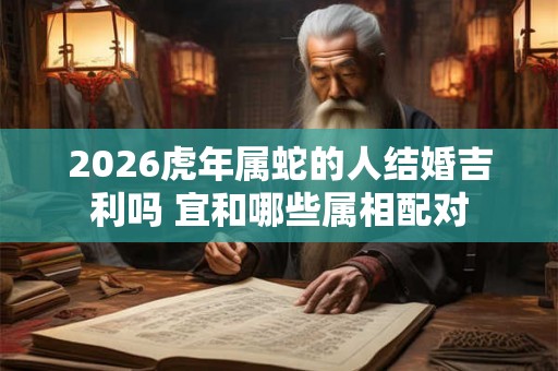 2026虎年属蛇的人结婚吉利吗 宜和哪些属相配对