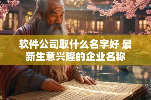 软件公司取什么名字好 最新生意兴隆的企业名称