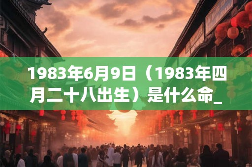 1983年6月9日（1983年四月二十八出生）是什么命_命运如何
