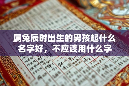 属兔辰时出生的男孩起什么名字好，不应该用什么字