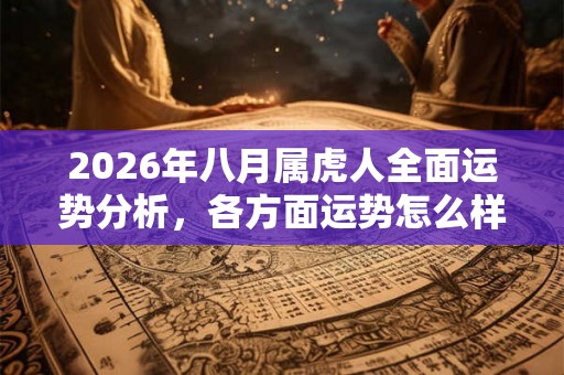 2026年八月属虎人全面运势分析,各方面运势怎么样 2026年八月属虎人全面运势分析,各方面运势怎么样