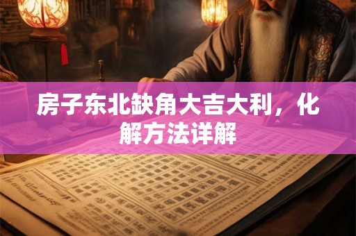 房子东北缺角大吉大利，化解方法详解