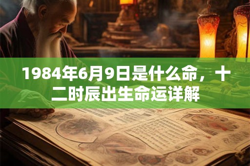 1984年6月9日是什么命，十二时辰出生命运详解
