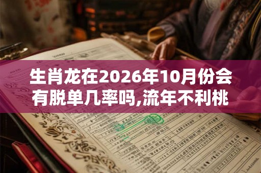 生肖龙在2026年10月份会有脱单几率吗,流年不利桃花不顺
