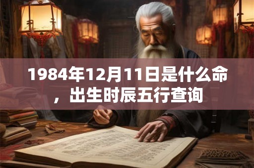 1984年12月11日是什么命，出生时辰五行查询