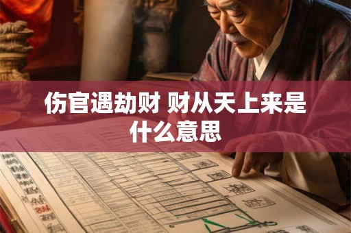 伤官遇劫财 财从天上来是什么意思