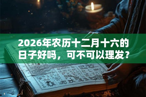 2026年农历十二月十六的日子好吗,可不可以理发? 2026年农历十二月十六的日子好吗,可不可以理发?