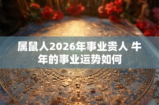 属鼠人2026年事业贵人 牛年的事业运势如何