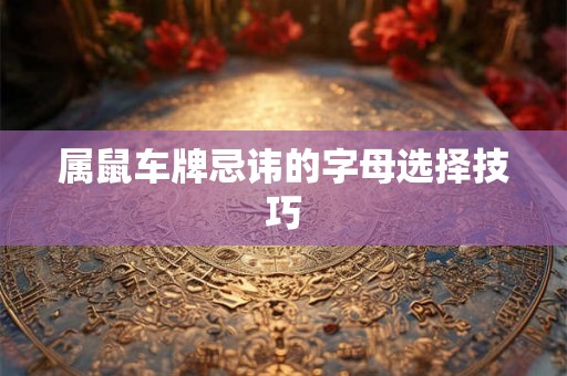 属鼠车牌忌讳的字母选择技巧