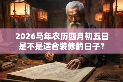2026马年农历四月初五日是不是适合装修的日子？