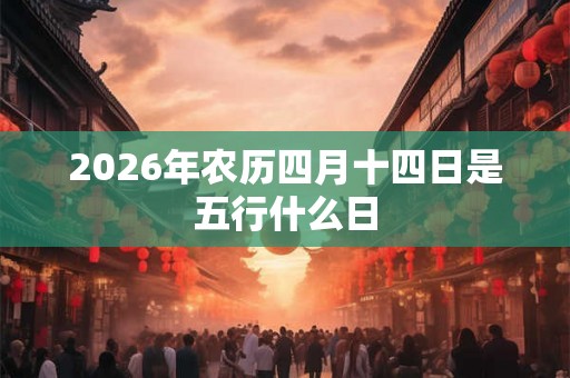 2026年农历四月十四日是五行什么日