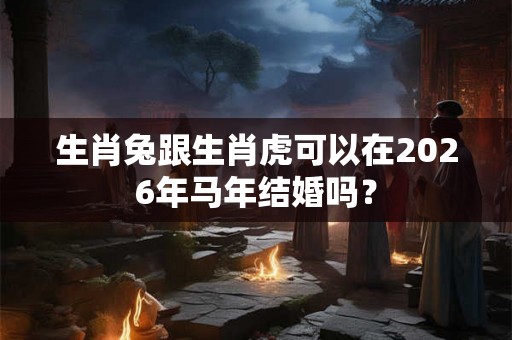 生肖兔跟生肖虎可以在2026年马年结婚吗？