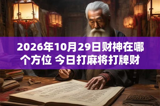 2026年10月29日财神在哪个方位 今日打麻将打牌财神方位