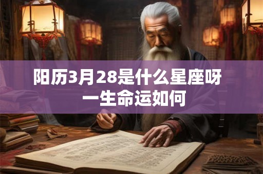 阳历3月28是什么星座呀   一生命运如何