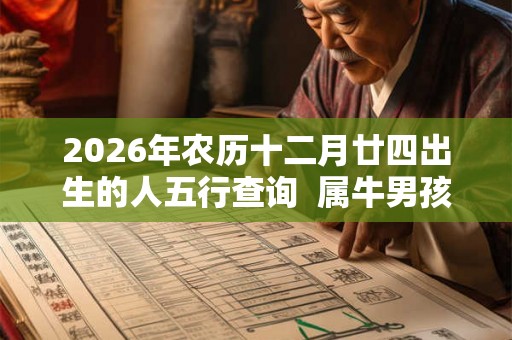 2026年农历十二月廿四出生的人五行查询  属牛男孩取名