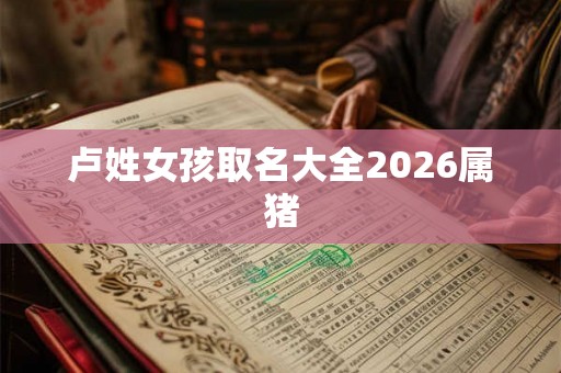 卢姓女孩取名大全2026属猪
