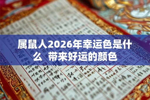 属鼠人2026年幸运色是什么 带来好运的颜色 属鼠人2026年幸运色是什么 带来好运的颜色