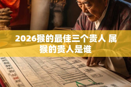 2026猴的最佳三个贵人 属猴的贵人是谁