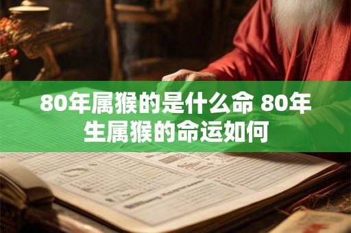 80年属猴的是什么命 80年生属猴的命运如何 80年属猴的是什么命 80年生属猴的命运如何