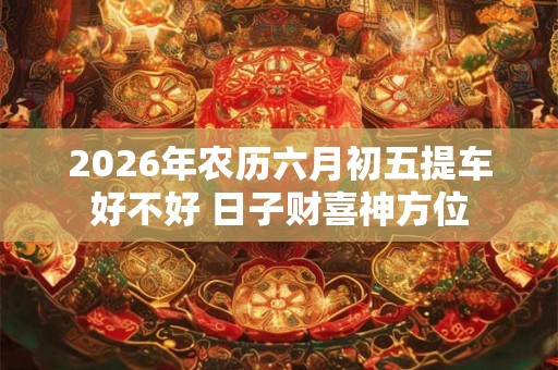 2026年农历六月初五提车好不好 日子财喜神方位 2026年农历六月初五提车好不好 日子财喜神方位