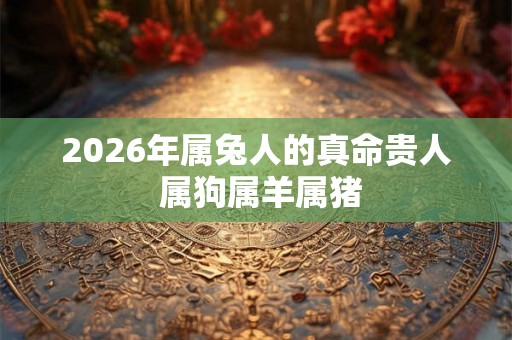 2026年属兔人的真命贵人 属狗属羊属猪 2026年属兔人的真命贵人 属狗属羊属猪