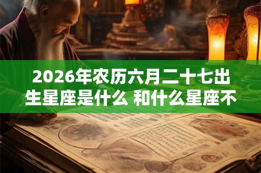 2026年农历六月二十七出生星座是什么 和什么星座不合