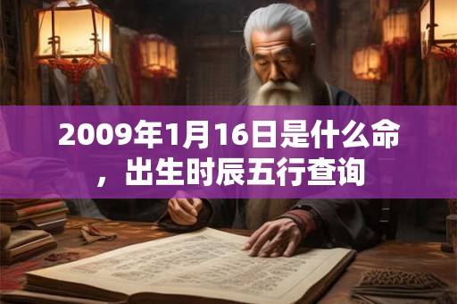 2009年1月16日是什么命，出生时辰五行查询
