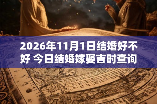 2026年11月1日结婚好不好 今日结婚嫁娶吉时查询
