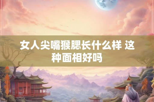 女人尖嘴猴腮长什么样 这种面相好吗
