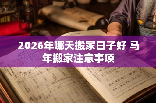 2026年哪天搬家日子好 马年搬家注意事项 2026年哪天搬家日子好 马年搬家注意事项