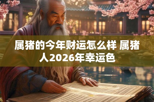 属猪的今年财运怎么样 属猪人2026年幸运色 属猪的今年财运怎么样 属猪人2026年幸运色