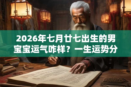 2026年七月廿七出生的男宝宝运气咋样？一生运势分析