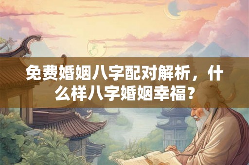免费婚姻八字配对解析，什么样八字婚姻幸福？
