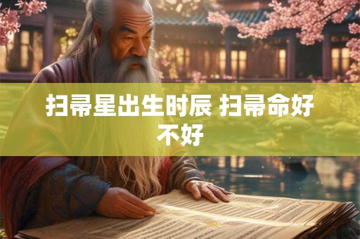 扫帚星出生时辰 扫帚命好不好