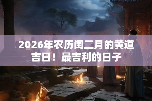 2026年农历闰二月的黄道吉日！最吉利的日子