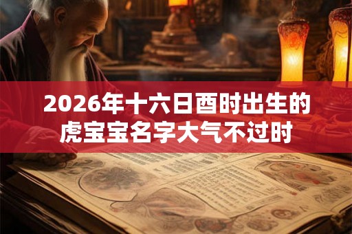 2026年十六日酉时出生的虎宝宝名字大气不过时